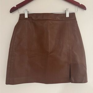 Aritzia Patio Mini Skirt - Vegan Leather (Size 0)